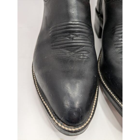 Drews Boots 18" Tall Buckaroo Cowboy Boots 9E Red Black - Picture 4 of 11